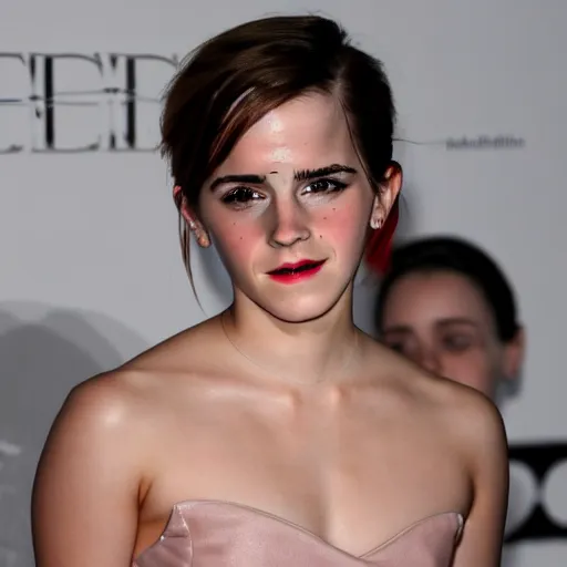 Image similar to emma watson with red glowing eyes