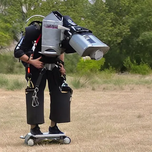 Image similar to a jetpack that tears its wearer apart on launch