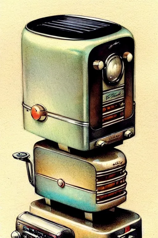 Image similar to ( ( ( ( ( 1 9 5 0 s retro future art deco toaster design. muted colors. ) ) ) ) ) by jean - baptiste monge!!!!!!!!!!!!!!!!!!!!!!!!!!!!!!