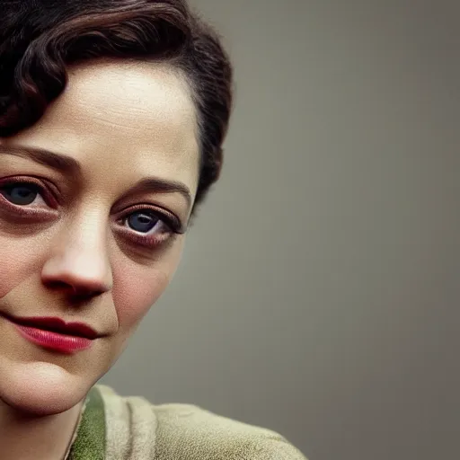 Prompt: a beautiful photography of Marion Cotillard playing Joseph Stalin, photorealistic, Canon eos M50, 50mm, cinematic, trending on Artstation