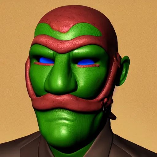 Image similar to doug mahnkes the mask, as a 3 d render, unreal engine