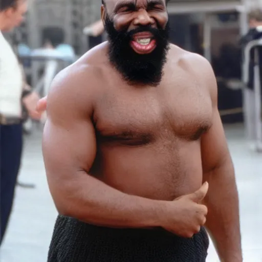 Image similar to mr. t receding hairline, bad haircut