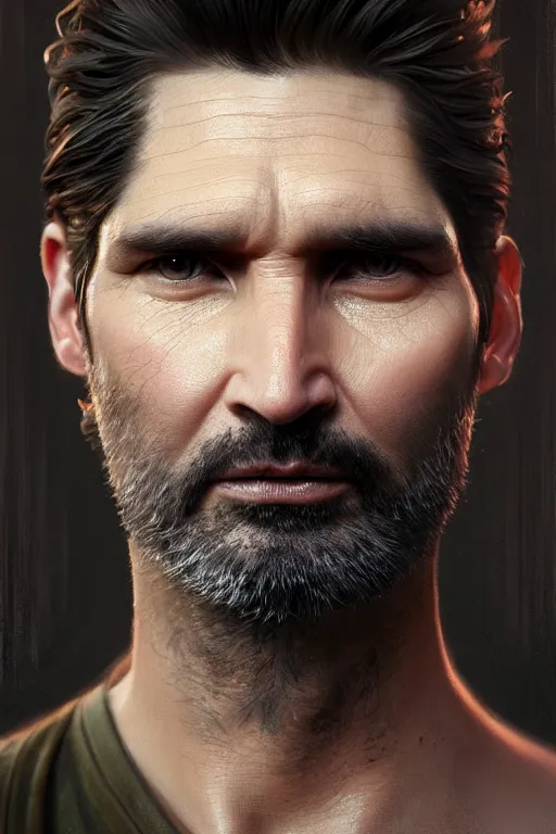 Prompt: ultra detailed close up facial portrait of eric bana, extremely detailed digital painting, in the style of fenghua zhong and ruan jia and jeremy lipking and peter mohrbacher, mystical colors, rim light, beautiful lighting, 8 k, stunning scene, raytracing, octane, trending on artstation