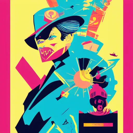 Image similar to splash of color, illustration by tom whalen and charles williams and kilian eng and james jean