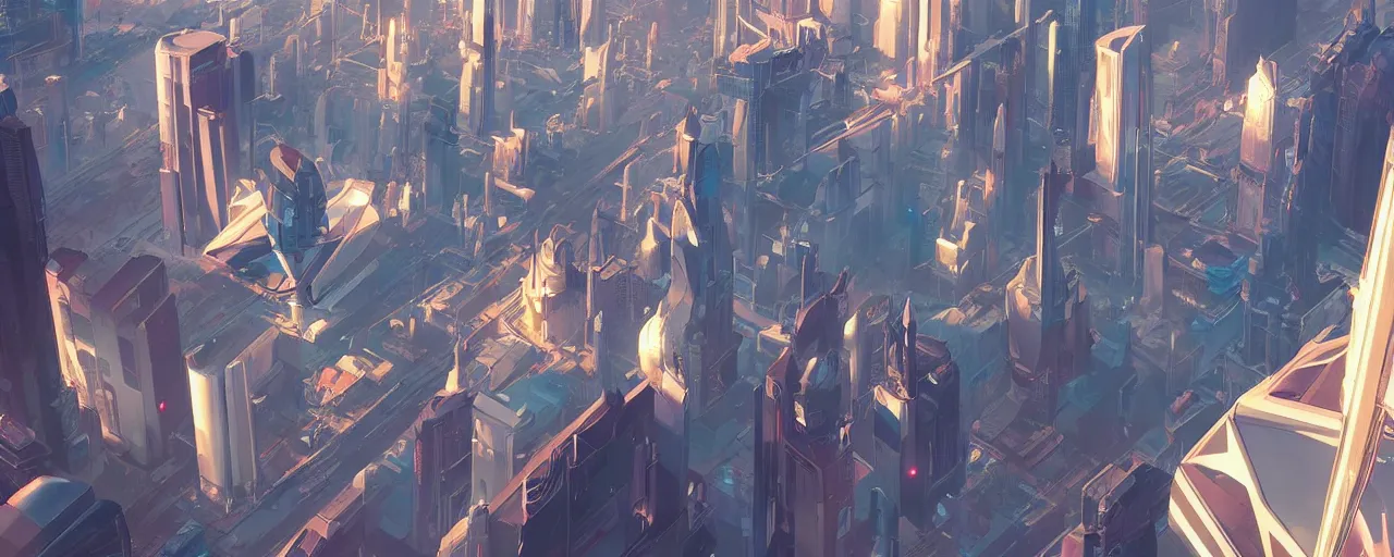 Image similar to a futuristic city in the sky global illumination ray tracing 8 k hd resolution, by ilya kuvshinov and cushart krentz and gilleard james