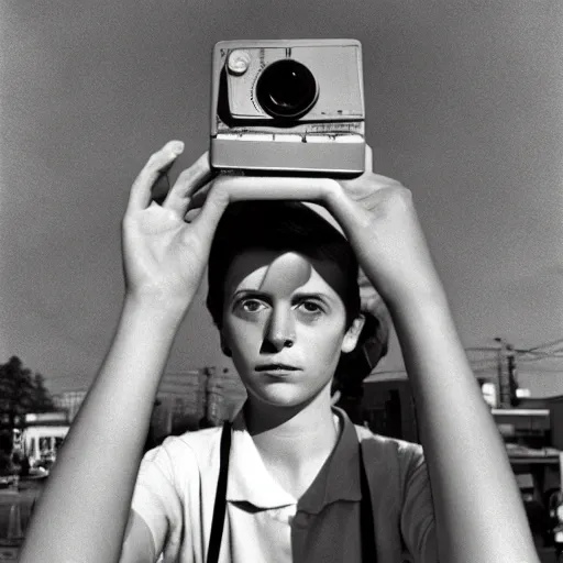 Image similar to the self portrait, by vivian maier,