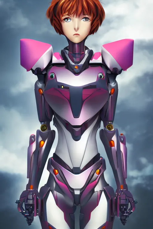 Image similar to heroine, beautiful, female mecha, evangelion, ultra detailed, digital art, 8 k, character, realistic, portrait, 3 d, hyperrealistic