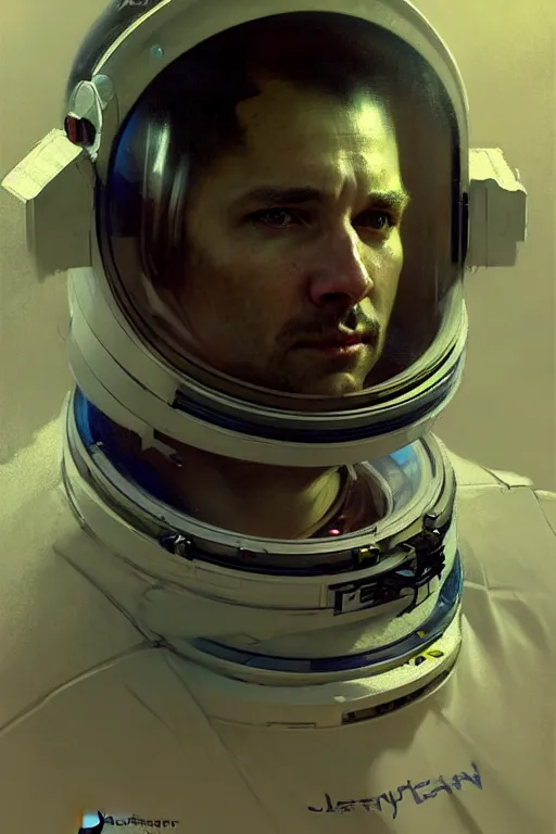 Image similar to hyperrealist portrait sketch of an astronaut by jeremy mann and alphonse mucha, fantasy art, photo realistic, dynamic lighting, artstation, poster, volumetric lighting, very detailed faces, 4 k, award winning