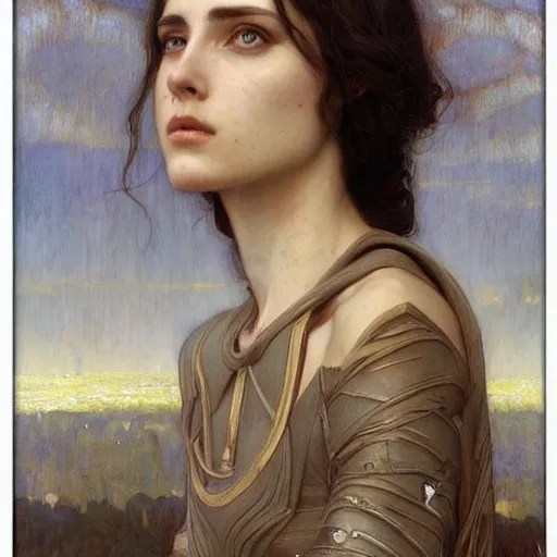 Prompt: a painting in the style of donato giancola, and in the style of tom bagshaw, and in the style of john william waterhouse. smooth, sharp focus, semi - realism, symmetry.