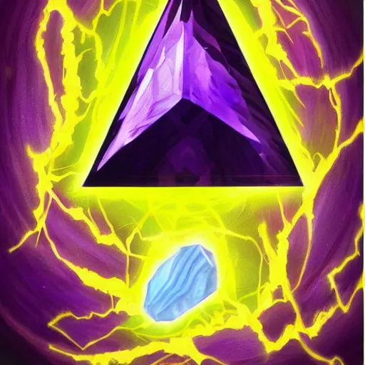 Prompt: Amethyst crystal shard radiating an evil dark glowing aura 🎨🖌️