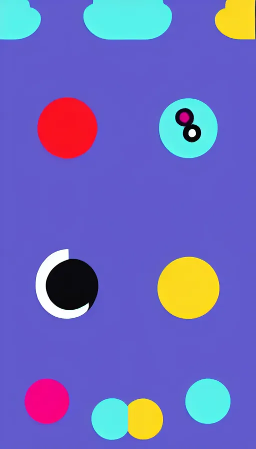 Image similar to Abstract representation of ying Yang concept, by Kurzgesagt,