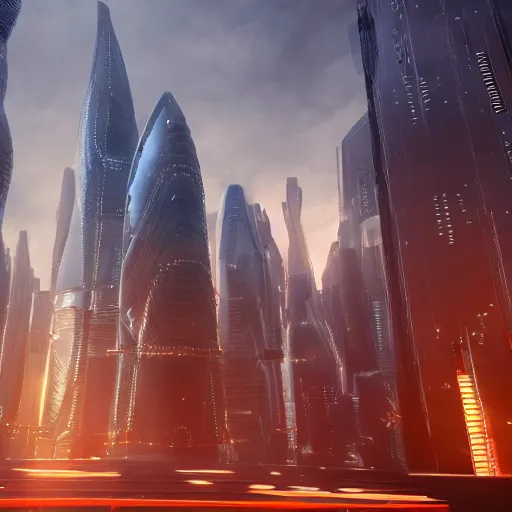 Image similar to futuristic city, movie still, cinematic, 8 k, unreal engine, 3 d render