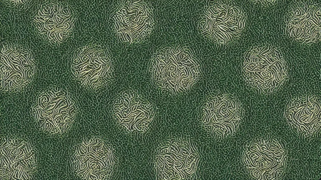 Image similar to afrofuturism camouflaged textured herbs pattern, symmetrical