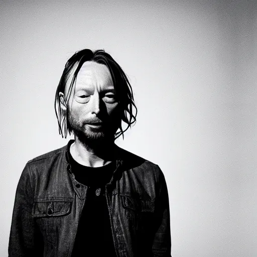 Image similar to happy thom yorke