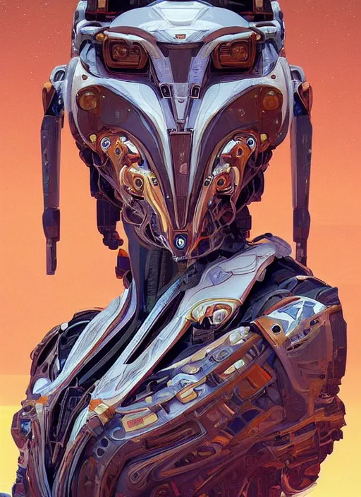 Image similar to symmetry!! portrait of alien made of parts of an astronaut in the style of horizon zero dawn, machine face, intricate, elegant, highly detailed, digital painting, artstation, concept art, smooth, sharp focus, illustration, art by artgerm and greg rutkowski and alphonse mucha, 8 k