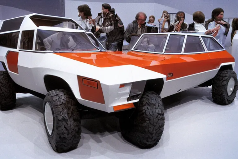 Image similar to off-road SUV concept car from 1976, designed by Giorgetto Giugiaro, presented at the North American Auto Show 1975