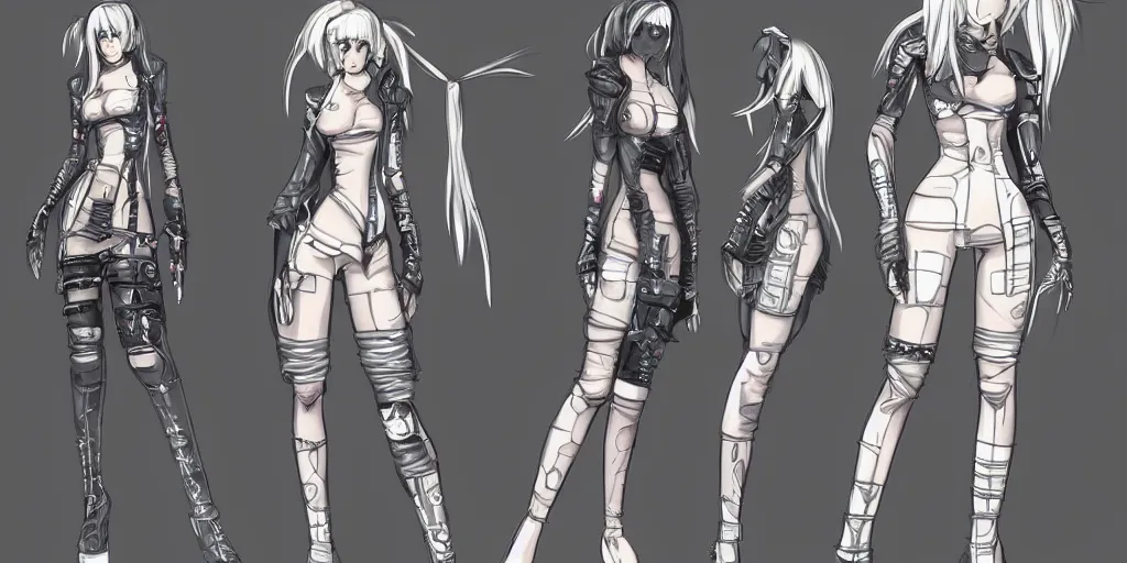 fashion, cyberpunk, anime, game, characters reference