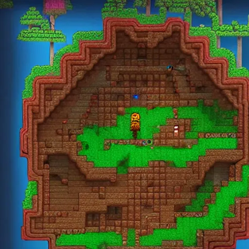 Image similar to Terraria in 3D