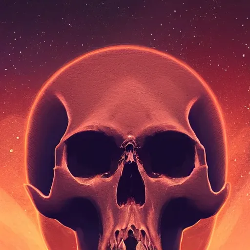 Image similar to a planet that resembles a skull, stars in the background, natural, ultra detail. digital painting, beautiful, concept art, ethereal, cinematic, epic, 8k, high detail, Artstation, illustration, Trending on Artstation, Artstation HQ, Artstation HD, deviant art, Pinterest, digital art,
