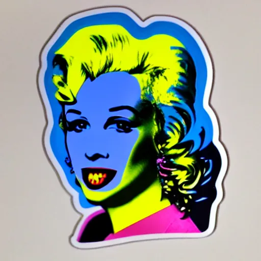 Prompt: cute warhol sticker