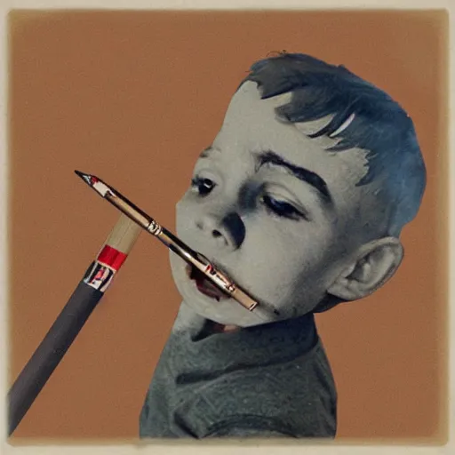 Image similar to smoking broken pencils and beatin up kids - beck