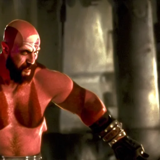 Image similar to movie still from Kratos in the fifth element