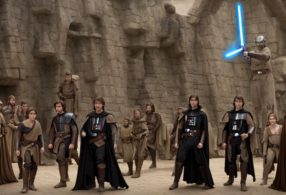 Prompt: medieval Star Wars hq movie still