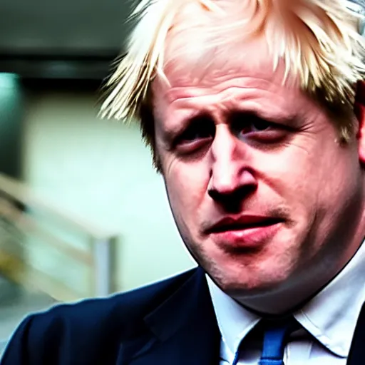 Image similar to movie scene boris johnson kgb agent, photorealistic, highly detailed 8 k