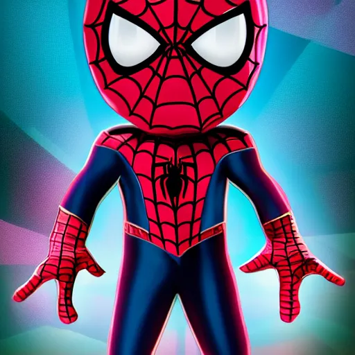 Image similar to spiderman miles morales with pink suit and yellow glowing eyes, and alien ears, comic style cinema c 9. 0