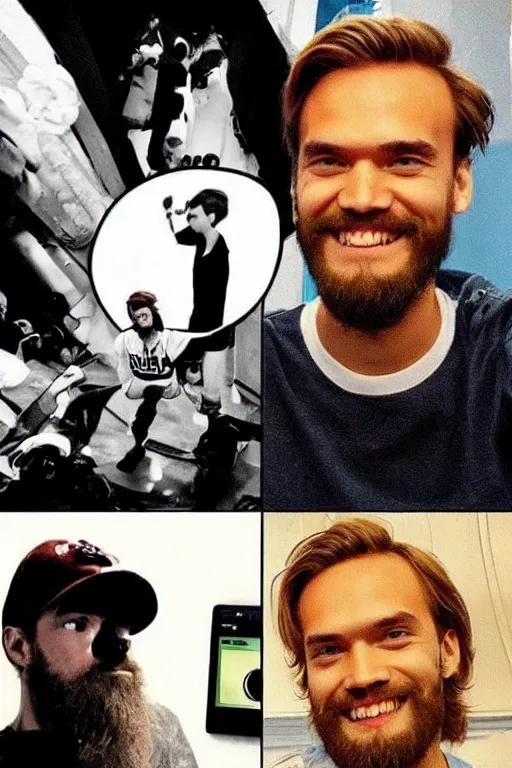 Image similar to pewdiepie is god