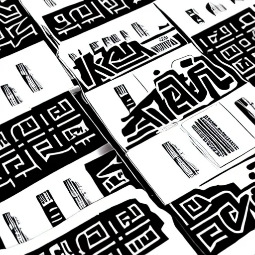 Image similar to black on white graphic design typography stickers in style of david rudnick, eric hu, acid, y 2 k