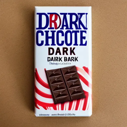 Prompt: dark chocolate bar trump relief