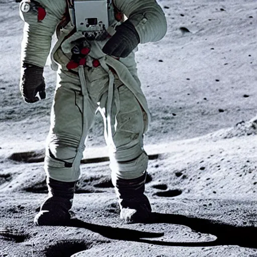 Prompt: jon snow walking on the moon