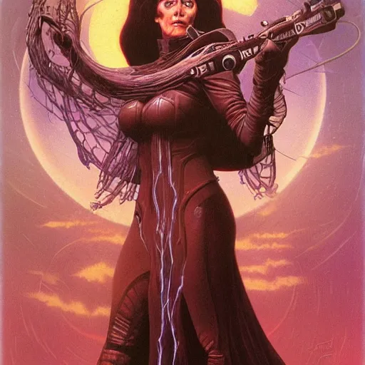 Prompt: sci - fi witch, by gerald brom