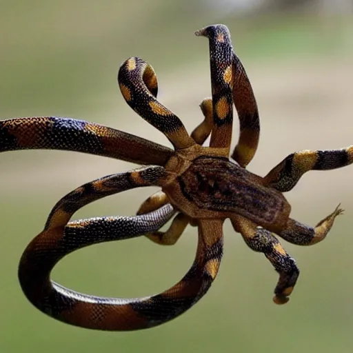 Image similar to spider snakes can fly now (REUTERS)