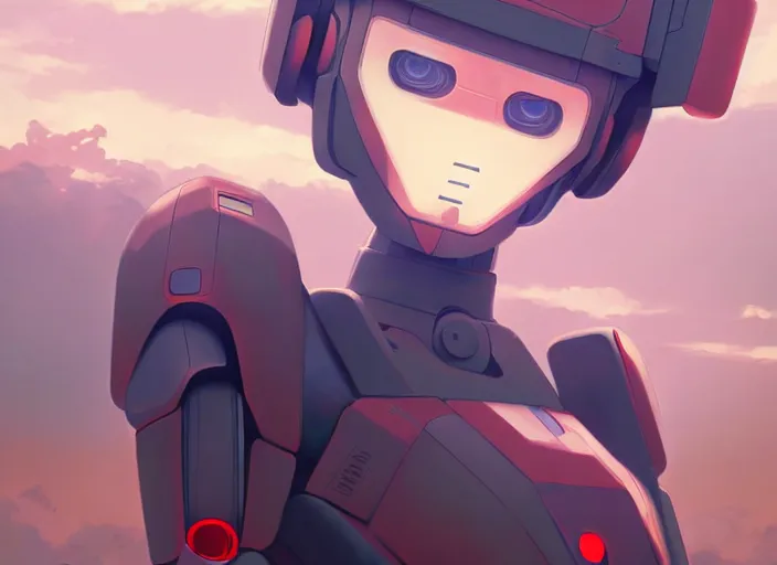 Image similar to portrait of girl piloting mecha humanoid robot, smoky sky background, lush landscape, illustration concept art anime key visual trending pixiv fanbox by wlop and greg rutkowski and makoto shinkai and studio ghibli and kyoto animation, red body suit, military gear, evangelion unit 0 2, grimdark