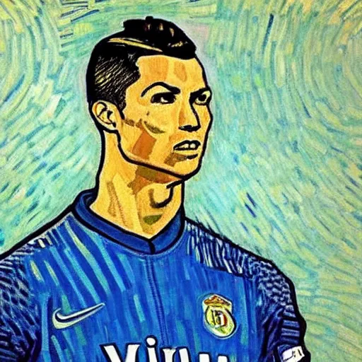 Image similar to cristiano ronaldo by van gogh