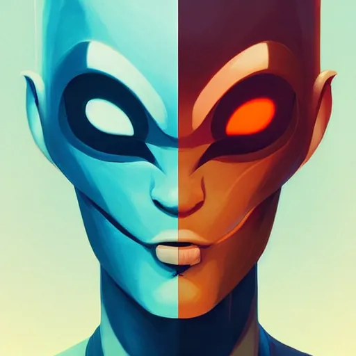 Image similar to face icon stylized minimalist alien 1 9 7 9, loftis, cory behance hd by jesper ejsing, by rhads, makoto shinkai and lois van baarle, ilya kuvshinov, rossdraws global illumination