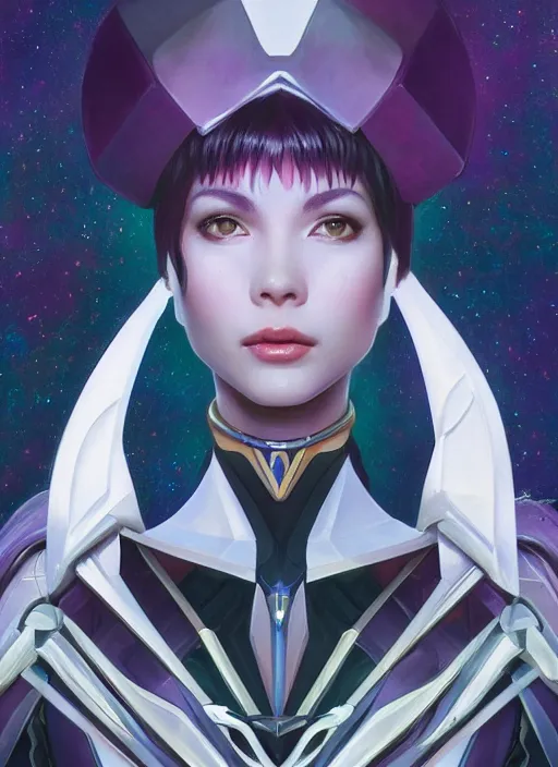 Image similar to symmetry!! portrait of sailor saturn! alien in the style of horizon zero dawn, machine face, intricate, elegant, highly detailed, digital painting, artstation, concept art, smooth, sharp focus, illustration, art by artgerm and greg rutkowski and alphonse mucha, 8 k