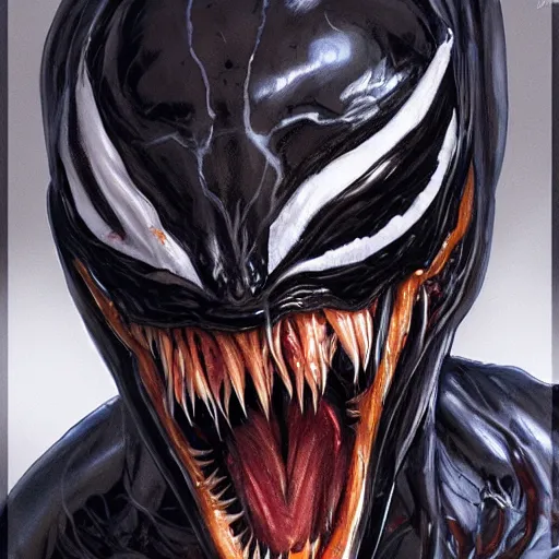 Prompt: venom the symbiote wearing gucci clothes | venom movie | cinematic lighting | award - winning | closeup portrait | by donato giancola and mandy jurgens and charlie bowater | featured on artstation | pencil sketch | sci - fi alien