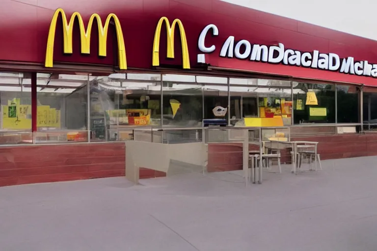Image similar to A McDonalds designed by Dennis Oppenheim, 35m film
