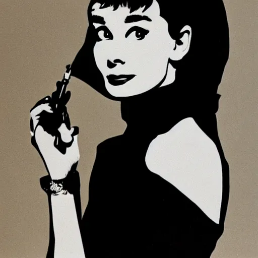 Image similar to audrey hepburn art by hans rottenhammer