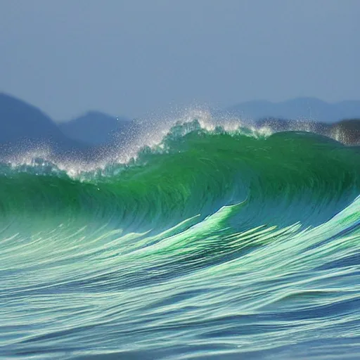 Image similar to okiganawa wave by midjourney