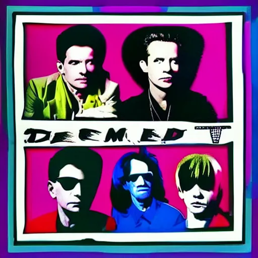 Prompt: depeche mode, in the style of andy warhol, smooth, very detailed