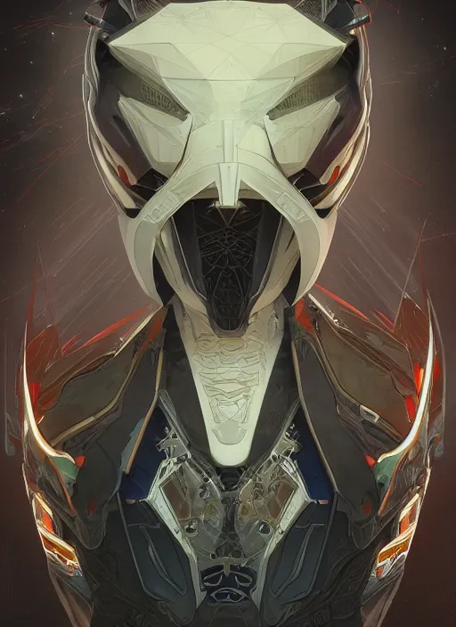 Image similar to symmetry!! portrait of fighter jet alien in the style of horizon zero dawn, machine face, intricate, elegant, highly detailed, digital painting, artstation, concept art, smooth, sharp focus, illustration, art by artgerm and greg rutkowski and alphonse mucha, 8 k