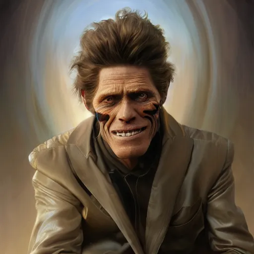 Prompt: epic portrait of willem dafoe, detailed, digital painting, artstation, concept art, donato giancola, joseph christian leyendecker, wlop, boris vallejo, breathtaking, high details, extremely detailed, establishing shot, artistic, hyper realistic, octane render