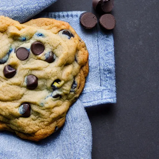 Image similar to blue chocolate chip cookie
