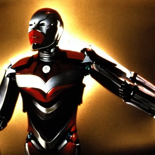 Image similar to movie still of man super hero cyborg, cinematic composition, cinematic light, by wes craven