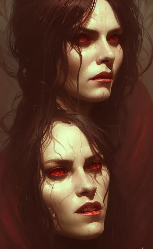 Image similar to a portrait of a devil woman, concept art, deep focus, intricate, highly detailed, digital painting, artstation, matte, sharp focus, illustration, art by greg rutkowski and alphonse mucha