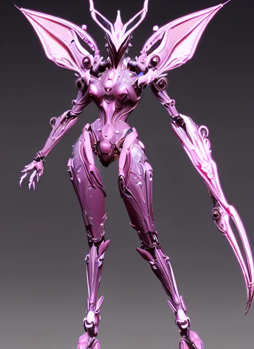 Image similar to extremely detailed goddess shot, front shot, low shot, of a beautiful saryn warframe, that's a giant beautiful stunning anthropomorphic robot female dragon with metal cat ears, posing elegantly, detailed sharp robot dragon claws, sharp clawed robot dragon feet, streamlined pink armor, thick smooth warframe thighs, long elegant tail, detailed warframe fanart, destiny fanart, high quality digital art, giantess art, furry art, 3D realistic, warframe art, Destiny art, furaffinity, DeviantArt, artstation, 8k HD, octane render